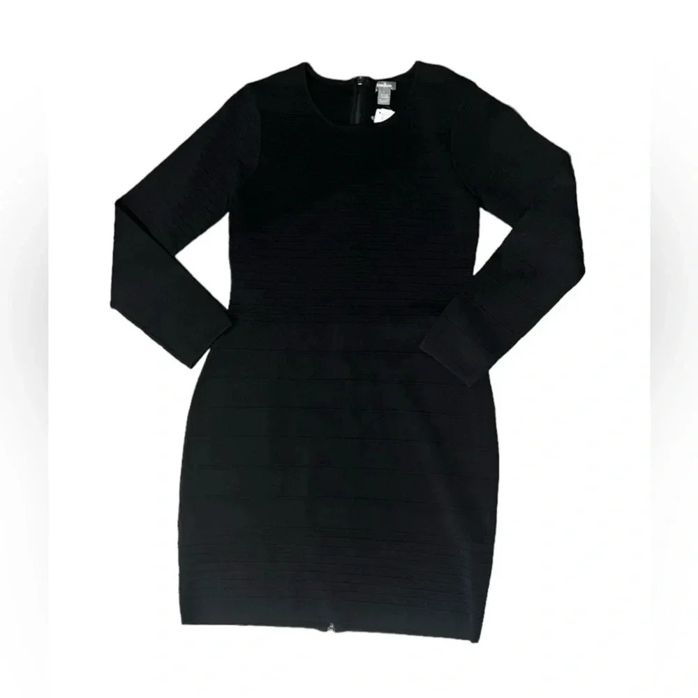 Neiman Marcus Form‎ Fit Ribbed Dress Zip Back Women’s Sz Large